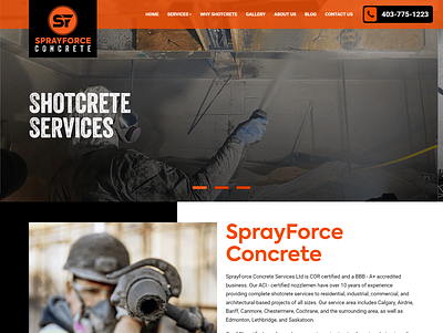 SprayForce Concrete branding graphic design logo ui