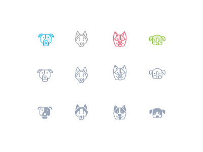 Zoocon animal beagle cute forsale glyph haskey icons line pit bull sale wolf zoo