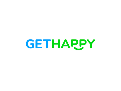 GetHappy Logo happy logo psychiatry smile