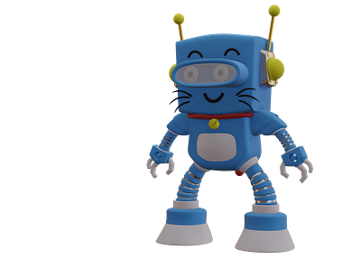 Dorebot 3d 3d robot blender doraemon render robot