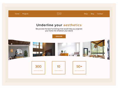 Interior design webpage