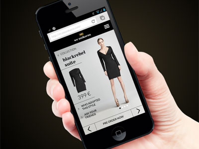 Mobile UI home page - weunikorns clothing co.