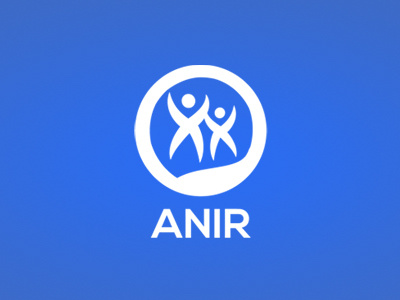 Logo "Anir Association" lifting / Flat association blue cercle children flat homeless hope lifting logo shape