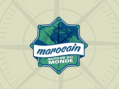 Logo "Marocain autour du monde" globe logo marocain monde morocco travel world