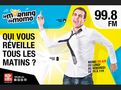 HIT RADIO advertising campaign / Print / Le Morning de Momo 4x3 campaign morning print radio