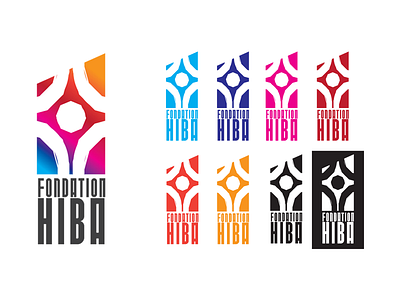Logo Fondation HIBA art arts branding fondation gradient logo