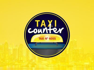 Taxi Counter Mobile App logo application cab counter logo mobile taxi yellow yellow cab