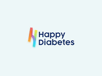 Happy Diabetes Logo branding diabetes diabetes branding gradient health branding health logo logo logo designer