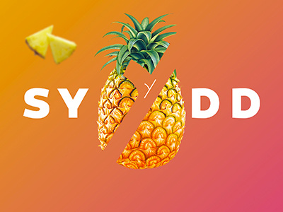 Rebranding SYMODD / WIP / FRESHNESS agadir ananas fresh gradient orange pink rebranding sun typography yellow