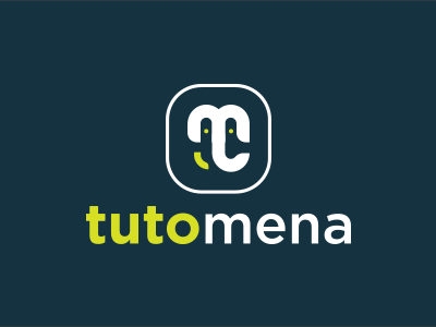 TutoMena Logo app arabic blue elephant green logo mena tuto tutorial website