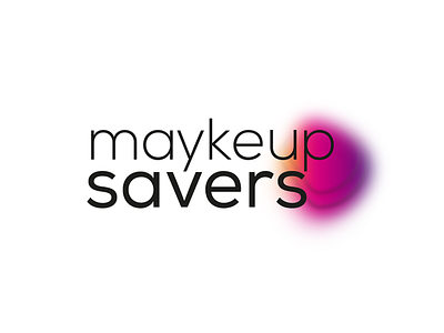 Maykeup Savers Logo brand branding comsetic halo logo makeup women