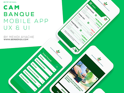 CAM official bank application bank app banking mobile application crédit agricole du maroc ui ux bank
