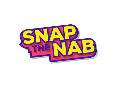 SNAP THE NAB bold bold colors branding logo design show tv show vintage
