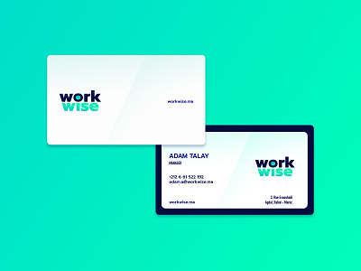 workwise minimalist business card behance branding business card dribbble gradient print