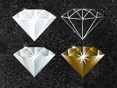 Diamond logo PMB black rock diamond gold golden diamond jewerly logo shine effect