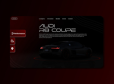 home page design for a car company branding car graphic design landingpage ui website
