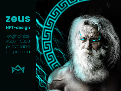 Zeus nft crypto design digital art digitalart god graphic design illustration nft photoshop zeus