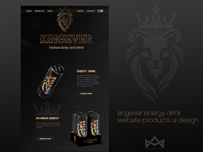 website ui design for kingever company