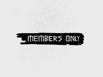 Members Only custom type design hand drawn lettering typography