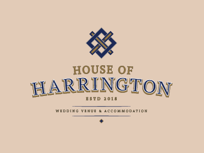 House Of Harrington branding design graphic design house identity logo logotype mark monogram typography wedding
