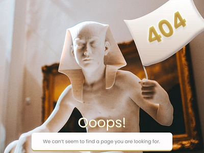 #dailyui 007 404 not found page for gallery 404 404page dailyui designer error gallerypage settings uidesign uiux
