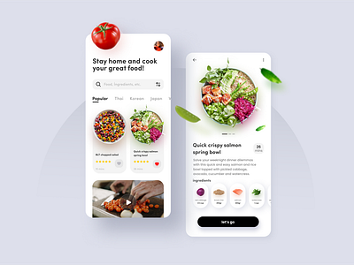 home cooking mobile app design