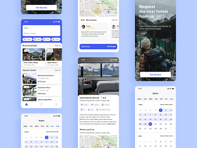 Hotel Booking App app booking app design ecommerce hotel hotel app hotel booking app mobile mobile design app room booking travel ui ui design uiux ux