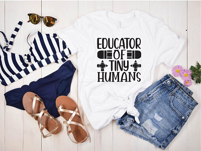 Educator of Tiny Humans educator of tiny humans t shirt design teaching svg