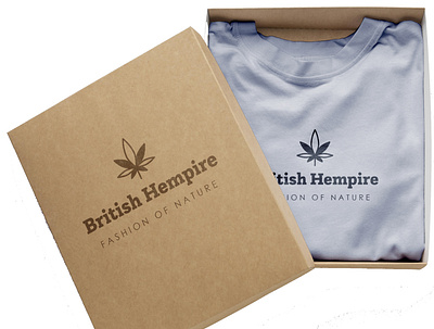 British Hempire T-shirt Packaging 3d branding graphic design