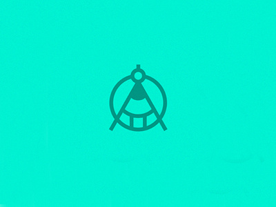 The Artful Science compass design logo logo design pencil