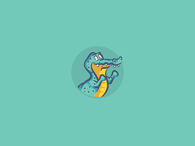Alpha Nu (Draft) alligator character illustration mascot