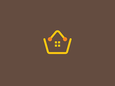 House Market branding design house icon logo market