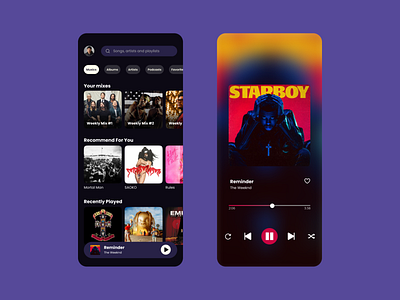 Daily UI #009 - Music Player 009 app application daily daily ui daily ui 009 design music music player ui ux