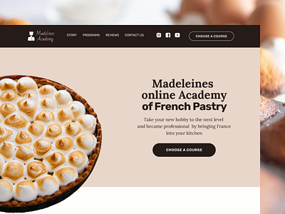 UX/UI design for online Academy of French Pastry