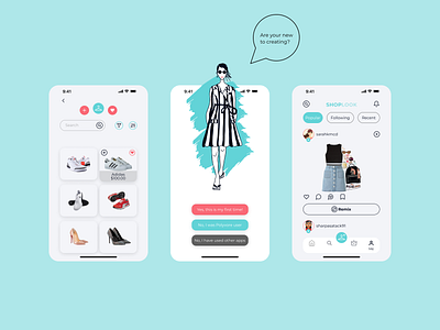 SHOPLOOK - UI/UX App design app branding design graphic design illustration logo typography ui ux vector