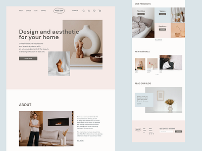 WEBDESIGN E-COMMERCE CONCEPT WABI-SABI STORE branding creativ design minimalism ui ux