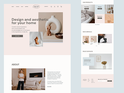 WEBDESIGN E-COMMERCE CONCEPT WABI-SABI STORE