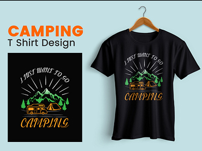 Camping T-Shirt Design 3d animation app bartender t shirt branding camping t shirt design design gangster t shirt google t shirt design graphic design illustration logo motion graphics ui