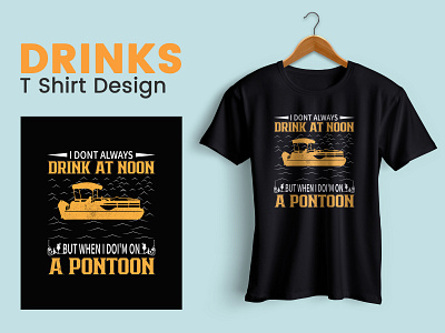 Drinks T-Shirt Design 3d animation app bartender t shirt branding design gangster t shirt graphic design illustration logo motion graphics ui