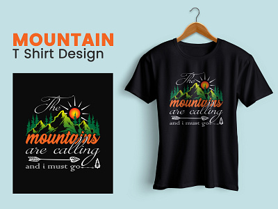 Mountaints T-Shirt Design 3d animation app bartender t shirt branding design gangster t shirt graphic design illustration logo motion graphics mountains t shirt design ui