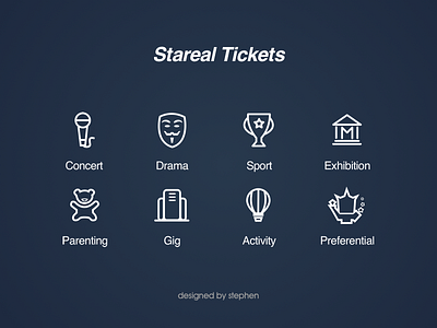 Stareal Tickets Icon icon star ticket