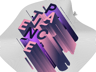 " P A T I E N C E " design graphic design illustration illustrator poster typography vector