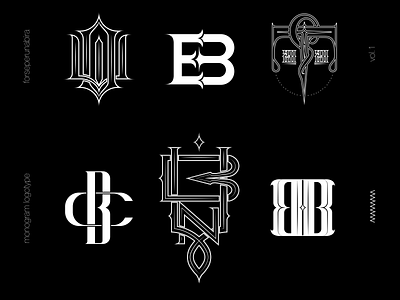 " M O N O G R A M " branding design graphic design illustration illustrator logo logofolio monogram typography vector