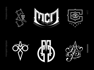 " M O N O G R A M " branding design graphic design illustration illustrator logo logofolio monogram vector