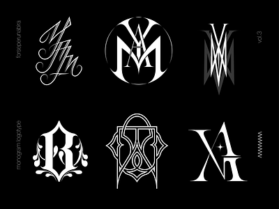 " M O N O G R A M " design graphic design illustration illustrator logo typography vector