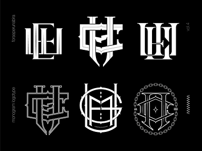 " M O N O G R A M " branding design graphic design illustration illustrator logo monogram typography vector