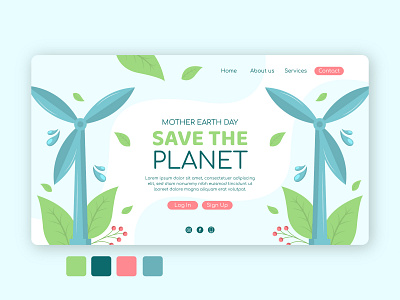 Save the Planet Landing page Design