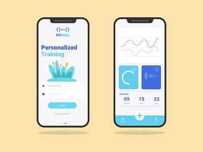 Fitness Training Mobile app ui ux Design adobe xd app design illustration ui ui ux ui ux design ux