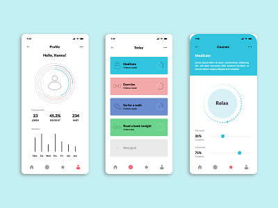 Meditation Mobile App UI UX design