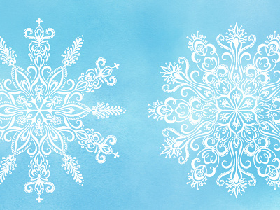 Decorative Snowflakes I digital illustration love schneeflocken snowflakes symmetry winter